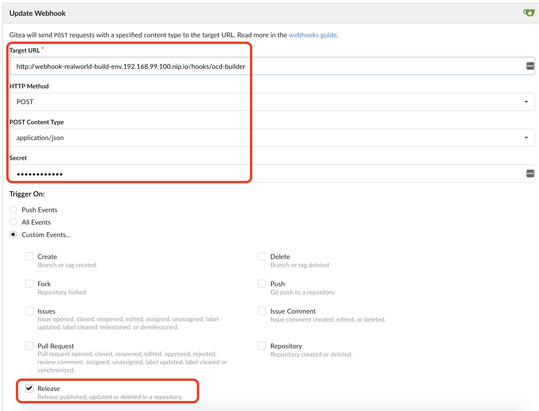 ocd release webhook